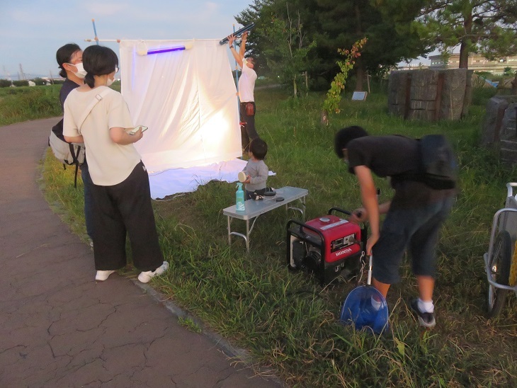 灯火採集(ライトトラップ)：ヒゲコガネさがしを実施: 自然と文化の森協会